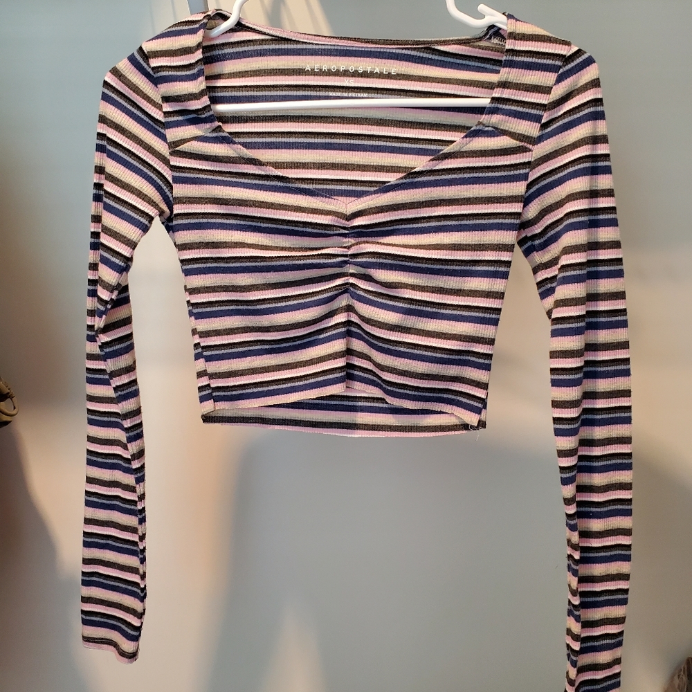 Aero striped crop top